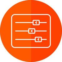 Sliders Line Yellow White Icon vector