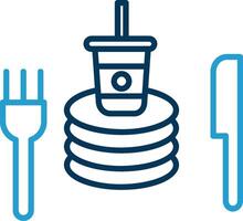 Tableware Line Blue Two Color Icon vector