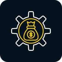 Asset Management Line Yellow White Icon vector