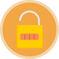 Lock Flat Multi Circle Icon vector