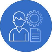 Management Flat Bubble Icon vector