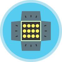 Spotlight Flat Multi Circle Icon vector