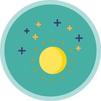 Ultraviolet Flat Multi Circle Icon vector