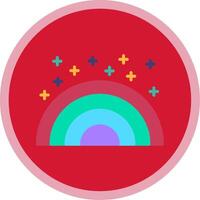 arcoiris plano multi circulo icono vector