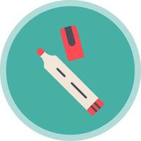 Pen Flat Multi Circle Icon vector