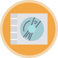 Compact Disc Flat Multi Circle Icon vector