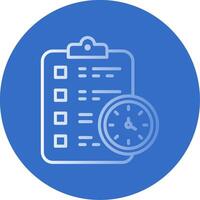 Clipboard Flat Bubble Icon vector