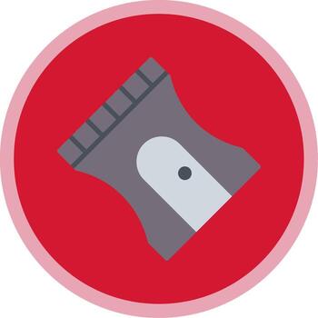 Sharpener Flat Multi Circle Icon vector
