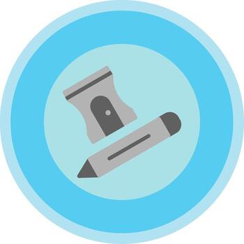 Sharpener Flat Multi Circle Icon vector