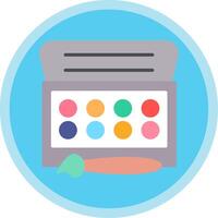 Watercolor Flat Multi Circle Icon vector