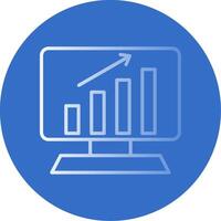 Analytics Flat Bubble Icon vector