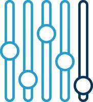 Volume Line Blue Two Color Icon vector