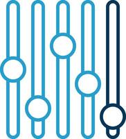 Volume Line Blue Two Color Icon vector