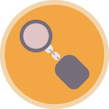 Key Ring Flat Multi Circle Icon vector
