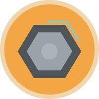 Nut Flat Multi Circle Icon vector