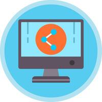 Sharing Flat Multi Circle Icon vector