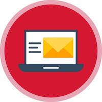 Email Flat Multi Circle Icon vector