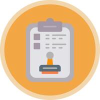 Stamp Flat Multi Circle Icon vector