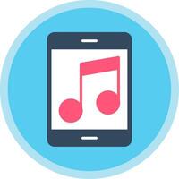 Music Flat Multi Circle Icon vector