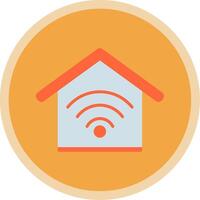 Smart Home Flat Multi Circle Icon vector