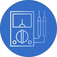 Multimeter Gradient Line Circle Icon vector