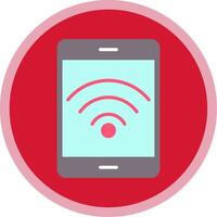 Wifi plano multi circulo icono vector