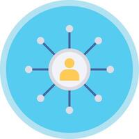 Networking Flat Multi Circle Icon vector