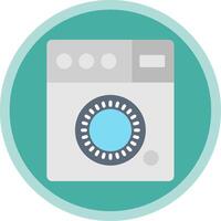 Washing Machine Flat Multi Circle Icon vector