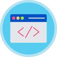 Coding Flat Multi Circle Icon vector