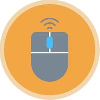 Wireless Mouse Flat Multi Circle Icon vector
