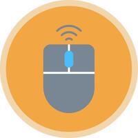 Wireless Mouse Flat Multi Circle Icon vector