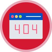 Error 404 Flat Multi Circle Icon vector