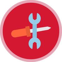 Maintenance Flat Multi Circle Icon vector