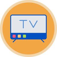 Tv Flat Multi Circle Icon vector