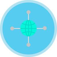 Networking Flat Multi Circle Icon vector
