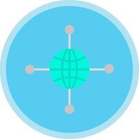 Networking Flat Multi Circle Icon vector