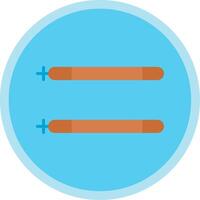 Sticks Flat Multi Circle Icon vector