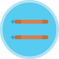 Sticks Flat Multi Circle Icon vector