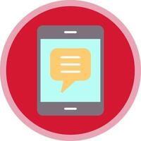 Chatting Flat Multi Circle Icon vector