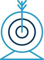 Targeting Line Blue Two Color Icon vector