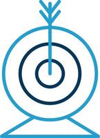 Targeting Line Blue Two Color Icon vector