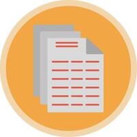 Files Flat Multi Circle Icon vector