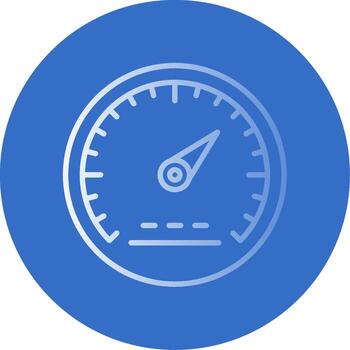 Speedometer Gradient Line Circle Icon vector