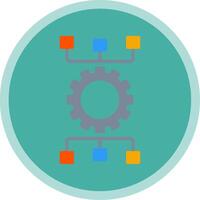 Workflow Planning Flat Multi Circle Icon vector