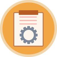 Project Management Flat Multi Circle Icon vector