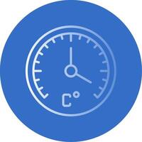 Thermometer Gradient Line Circle Icon vector