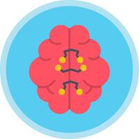 Artificial Intelligence Flat Multi Circle Icon vector