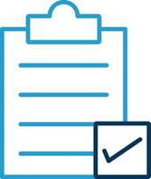 Directory Submission Line Blue Two Color Icon vector