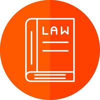 Law Book Line Yellow White Icon vector