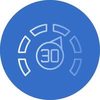 Thermostat Gradient Line Circle Icon vector